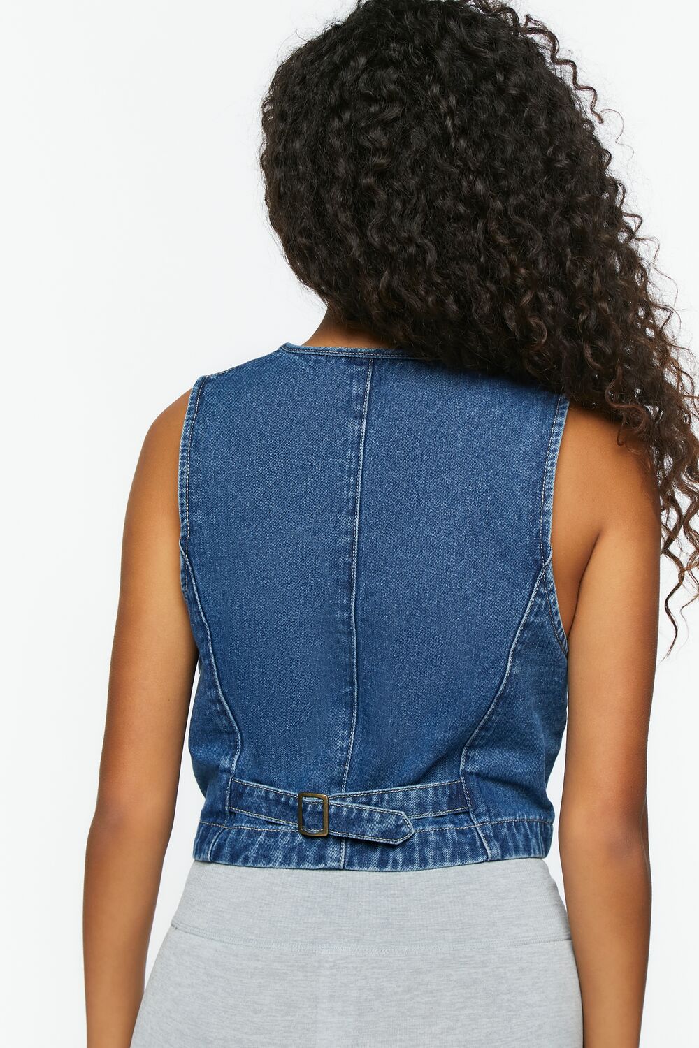 Denim Cropped Vest