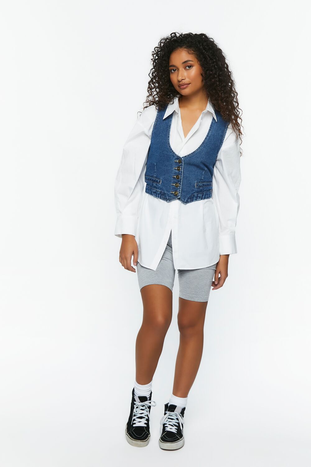 Denim Cropped Vest