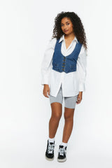 Denim Cropped Vest