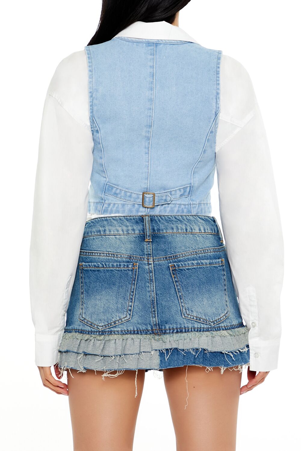 Denim Cropped Vest