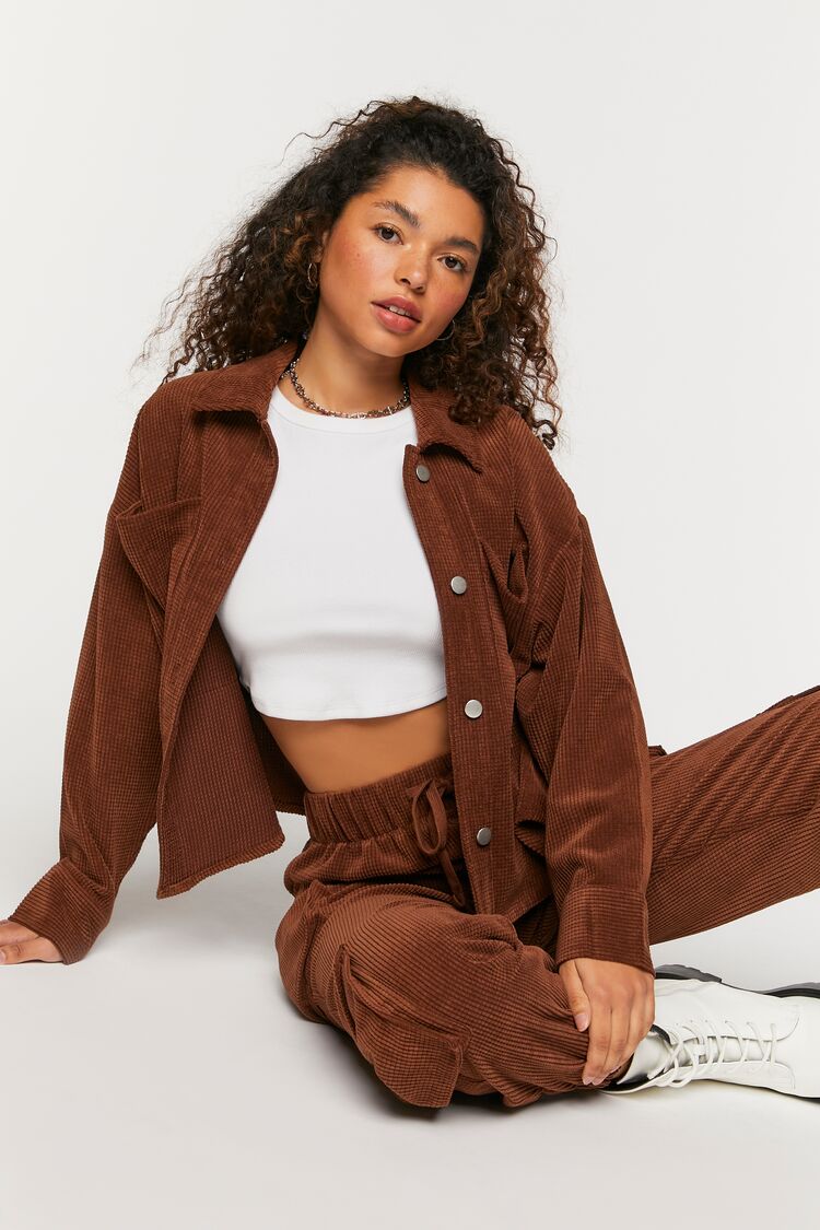 Waffle Corduroy Shacket