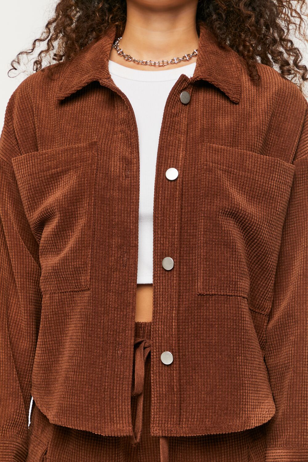Waffle Corduroy Shacket