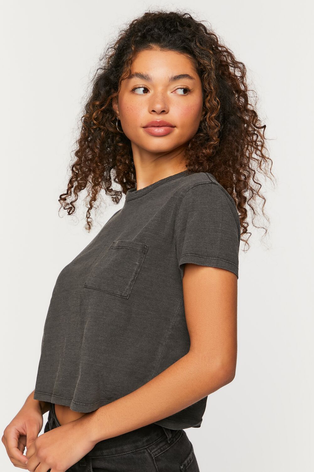 Cropped Pocket Tee