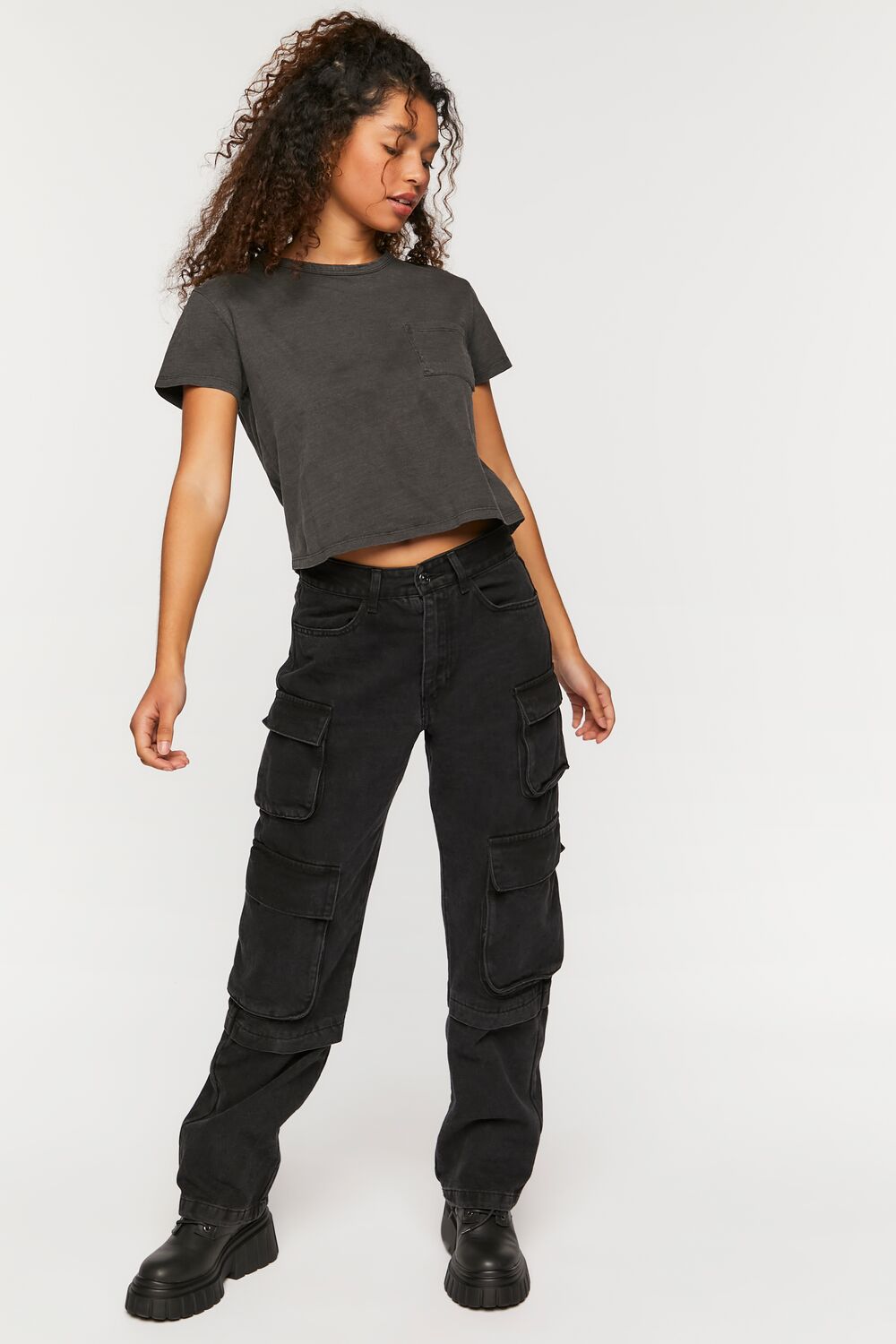 Cropped Pocket Tee