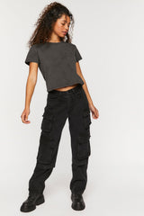 Cropped Pocket Tee