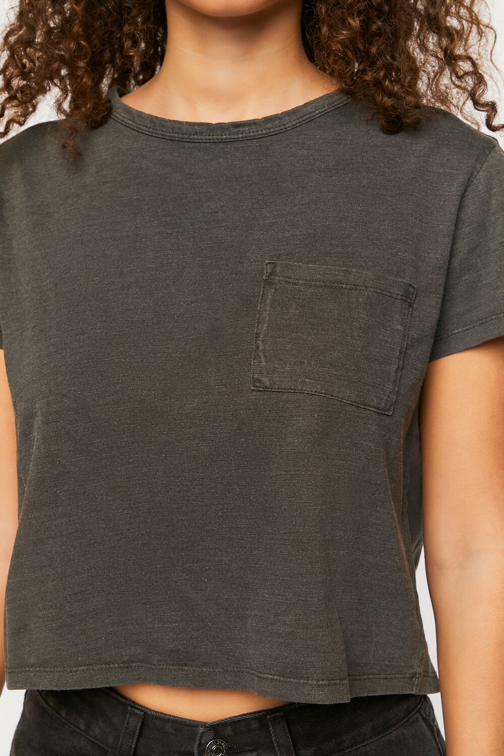Cropped Pocket Tee
