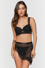 Lace-Trim Bra & Panty Lingerie Set