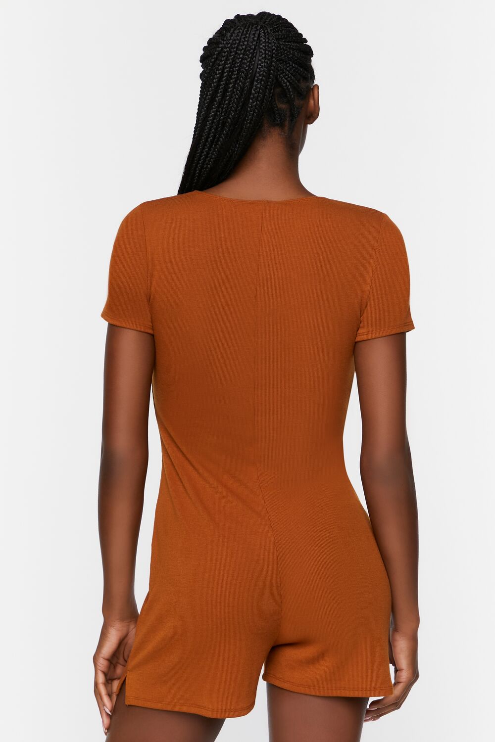 Ruched Drawstring Lounge Romper