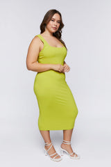 Plus Size Sleeveless Midi Dress