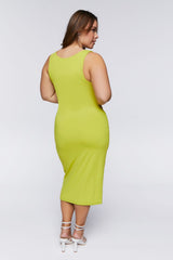 Plus Size Sleeveless Midi Dress