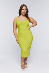Plus Size Sleeveless Midi Dress