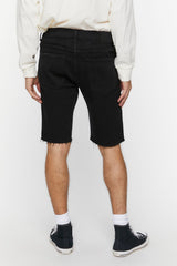 Embroidered Wire & Roses Denim Shorts