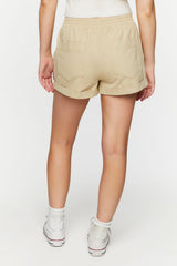 Twill Mid-Rise Cuffed Shorts