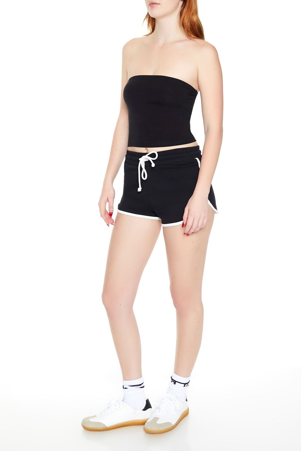French Terry Drawstring Ringer Shorts