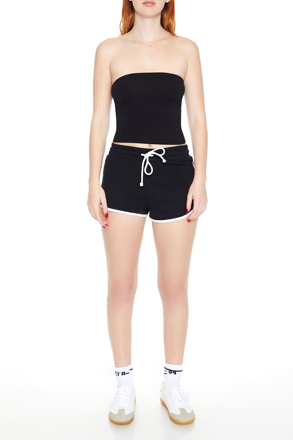 French Terry Drawstring Ringer Shorts