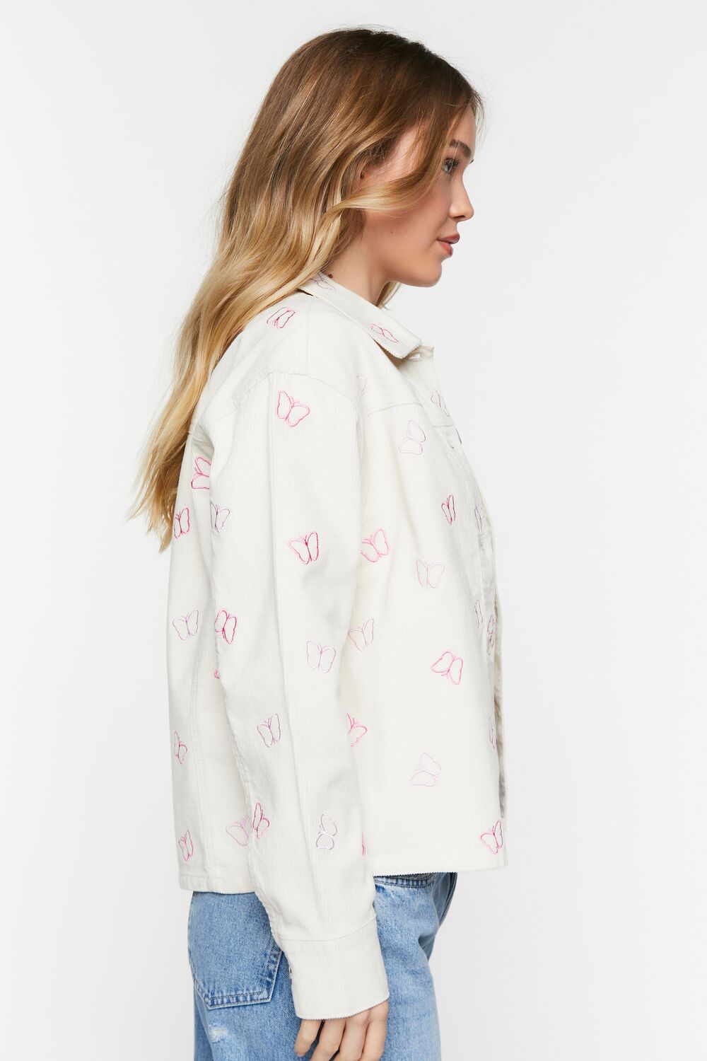 Corduroy Butterfly Trucker Jacket
