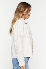 Corduroy Butterfly Trucker Jacket