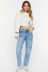 Corduroy Butterfly Trucker Jacket