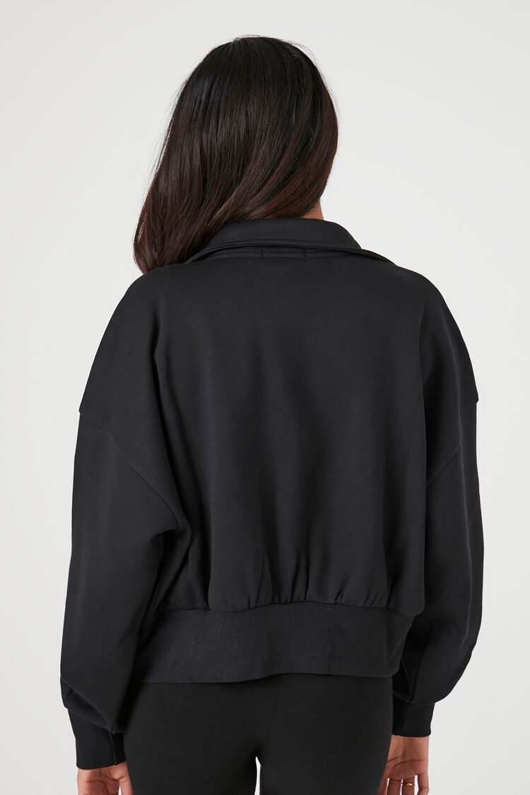 Heathered Fleece Zip-Up Jacket
