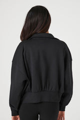 Heathered Fleece Zip-Up Jacket