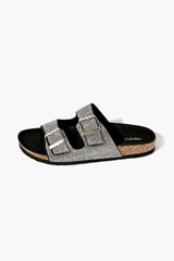 Rhinestone Buckled Slides