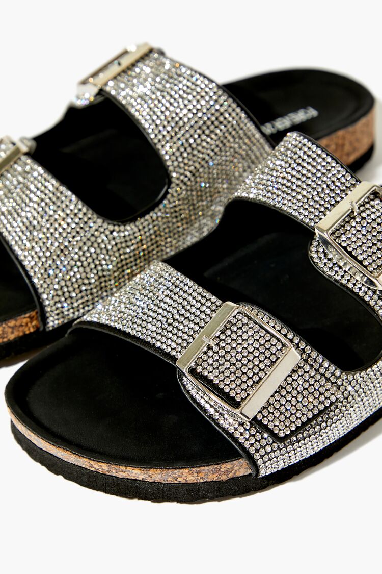 Rhinestone Buckled Slides