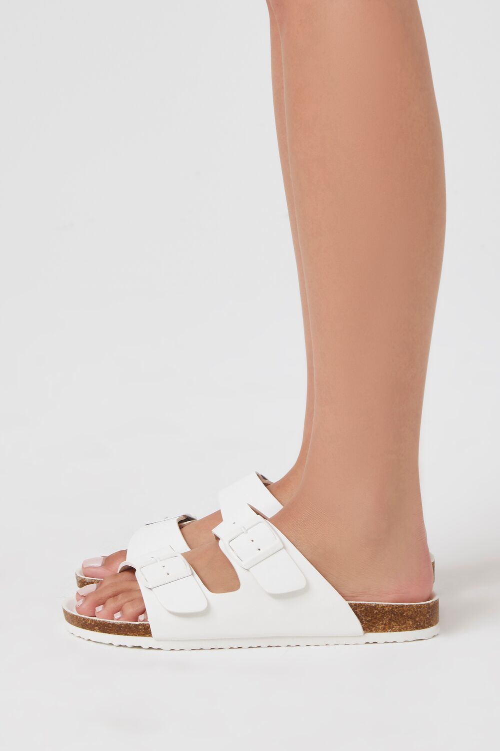 Faux Suede Dual Buckle Sandals
