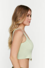 Hook-and-Eye Corset Crop Top