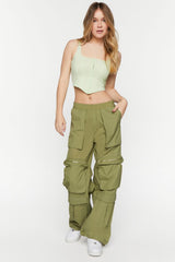 Hook-and-Eye Corset Crop Top