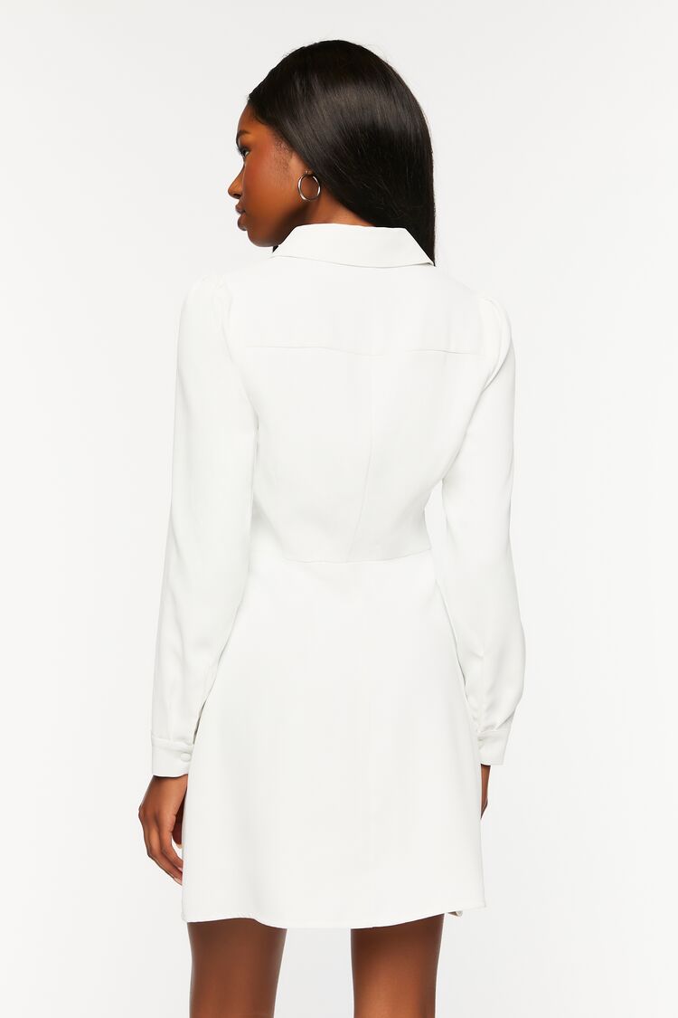 Collared Button-Front Mini Dress