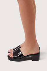 Jelly Open-Toe Block Heels
