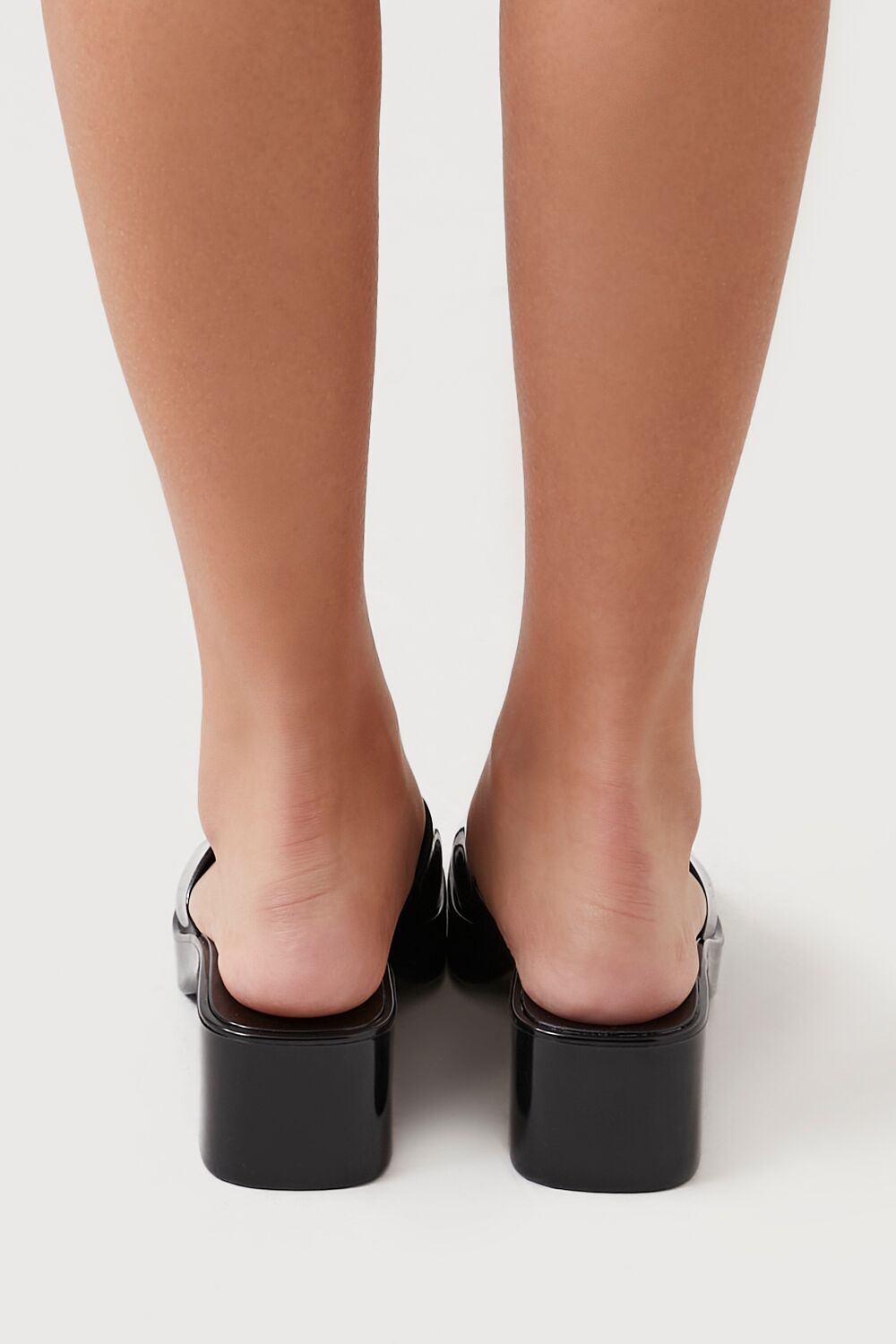 Jelly Open-Toe Block Heels