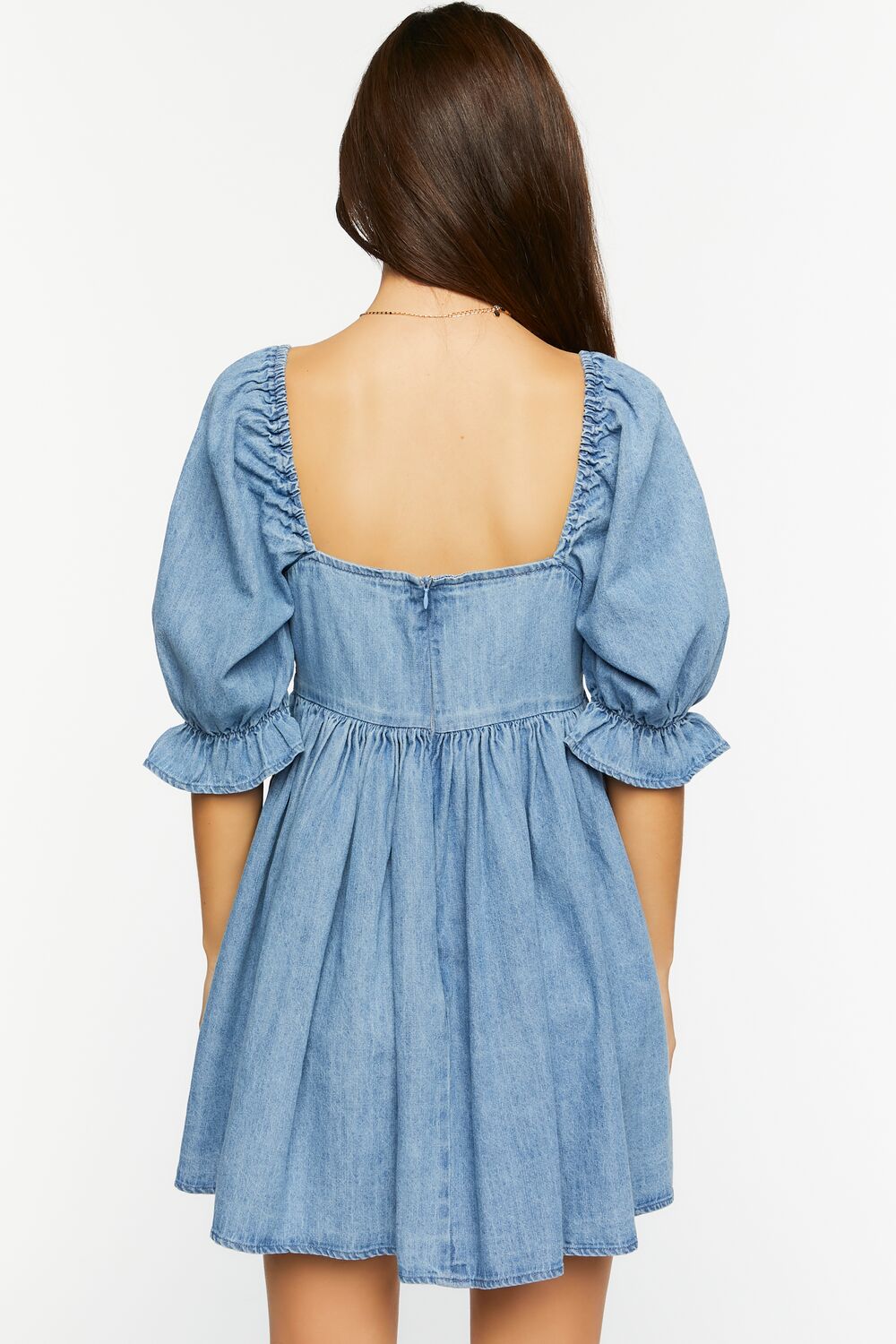 Denim Babydoll Mini Dress