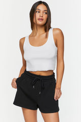 Drawstring Vented-Hem Shorts
