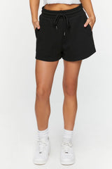 Drawstring Vented-Hem Shorts