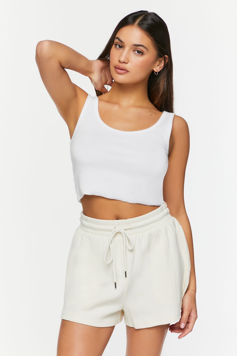 Drawstring Vented-Hem Shorts