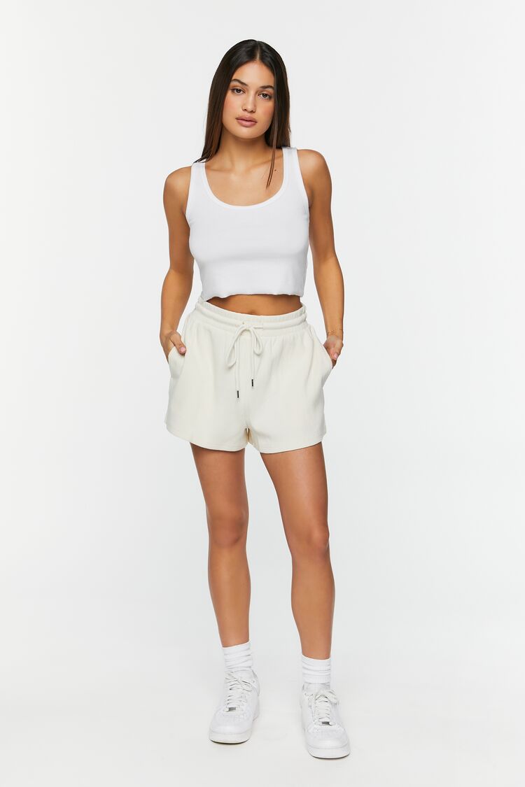 Drawstring Vented-Hem Shorts