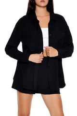 Cotton Poplin Shirt & Shorts Set