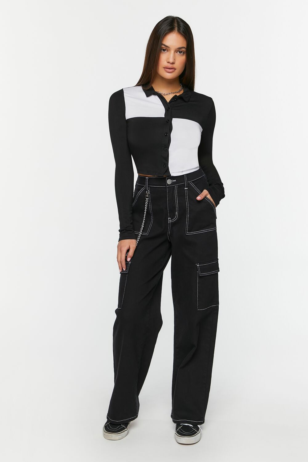 Checkered Cropped Shirt
