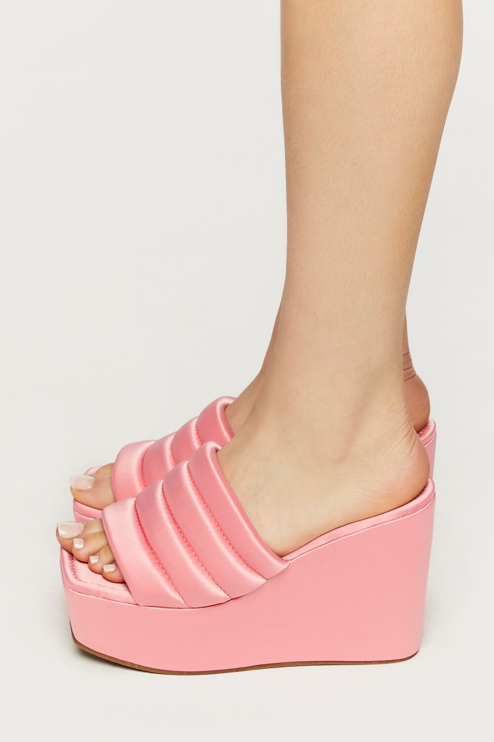 Satin Wrapped Platform Wedges