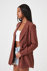 Double-Breasted Notched Blazer