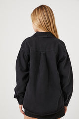 Drop-Sleeve Denim Shirt