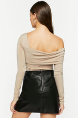Asymmetrical Neckline Bodysuit
