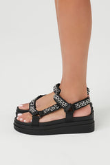 Chain Stacked Platform Sandals