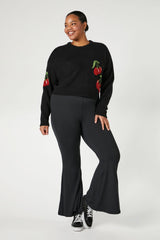 Plus Size Cherry Print Sweater