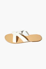 Faux Leather Strappy Flat Sandals