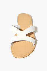 Faux Leather Strappy Flat Sandals
