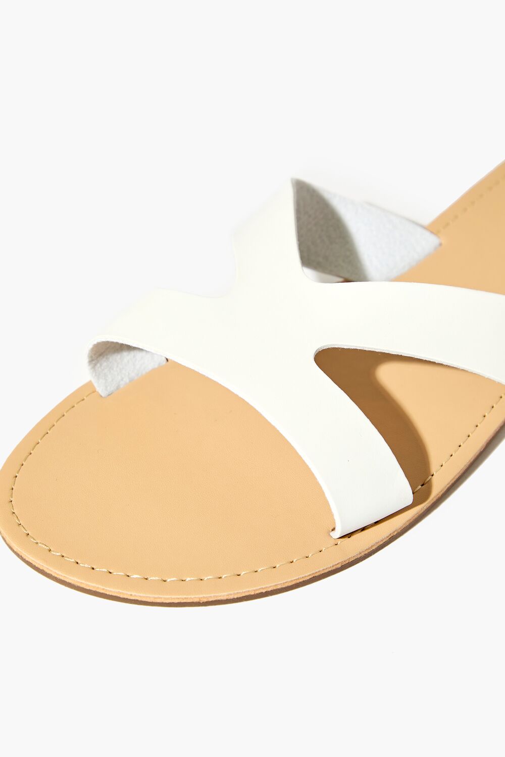 Faux Leather Strappy Flat Sandals
