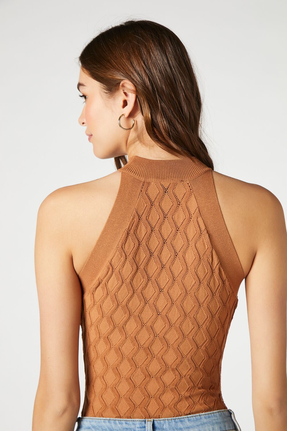 Sleeveless Sweater-Knit Bodysuit