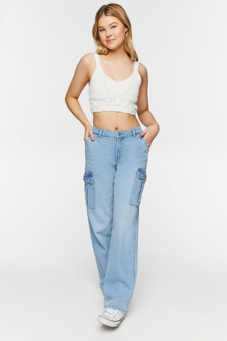 Sweater-Knit Cropped Tank Top